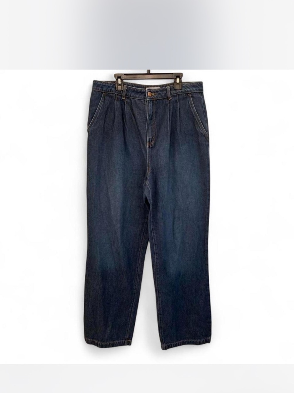 Retro Loft Women’s Relaxed Dark Wash Jeans High Rise Wide Leg